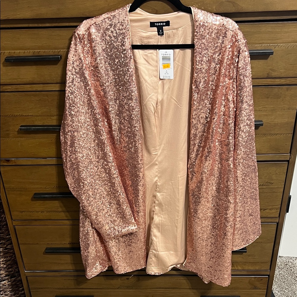 Torrid Rose Gold Sequin Blazer